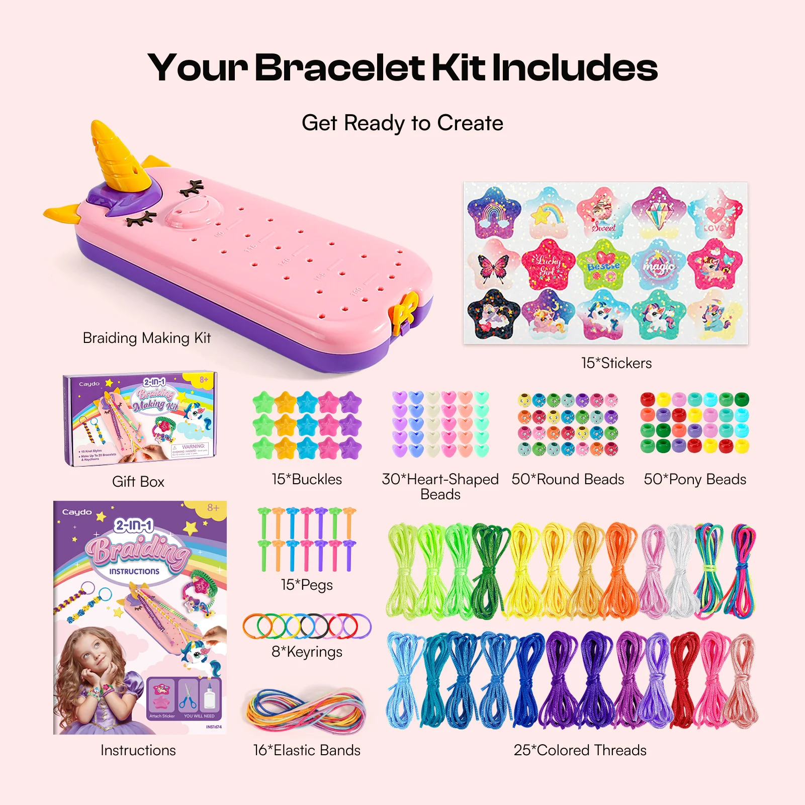 2-in-1 Friendship Bracelet Making Kit - Image 4