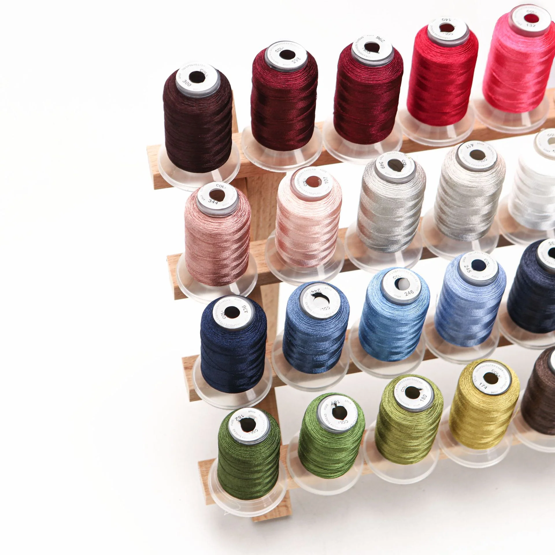 40 Colors 120D/2 Polyester Embroidery Thread Set, 500m Each - Image 3