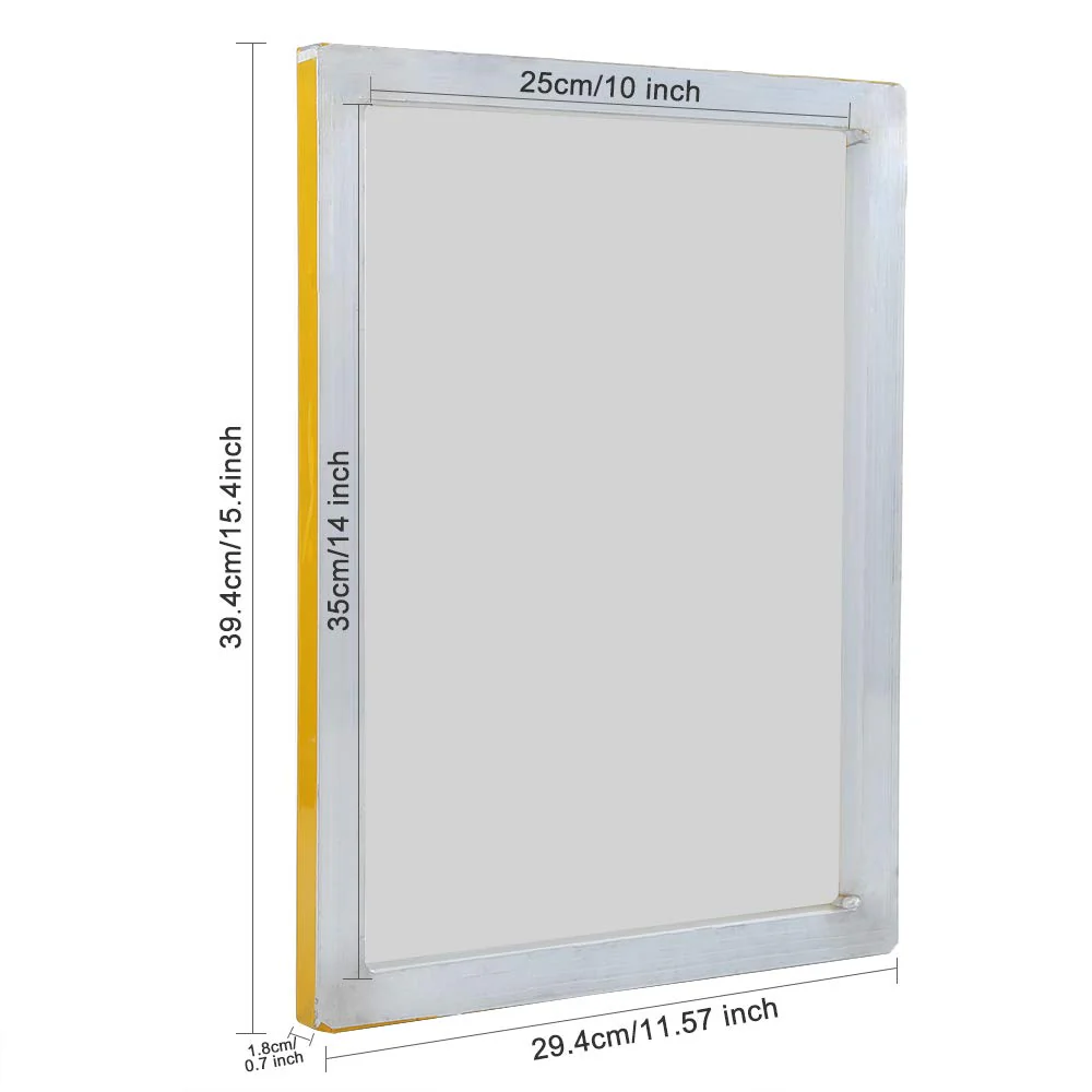 2 Piece 10 x 14 Inch 110 White Mesh Aluminum Silk Screen Printing Frames - Image 4