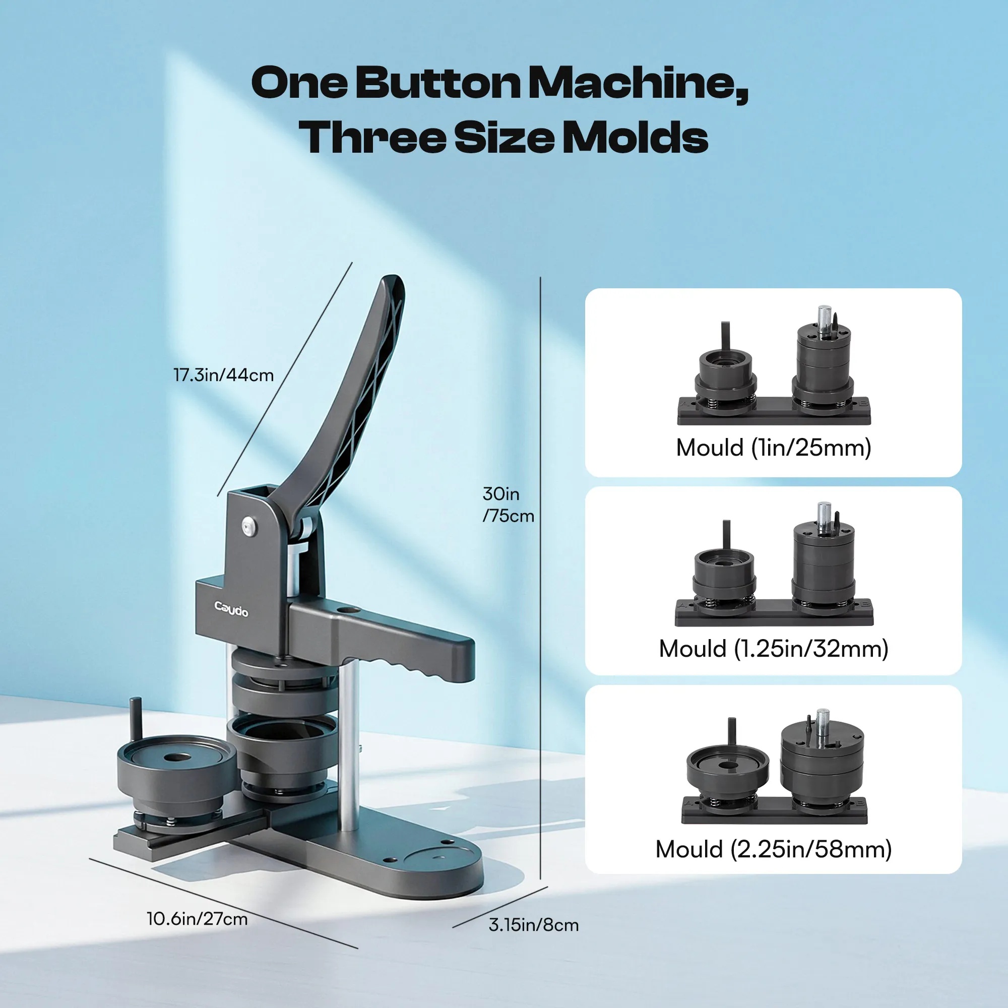 Caydo 3-in-1 Button Maker Machine Kit - Image 2