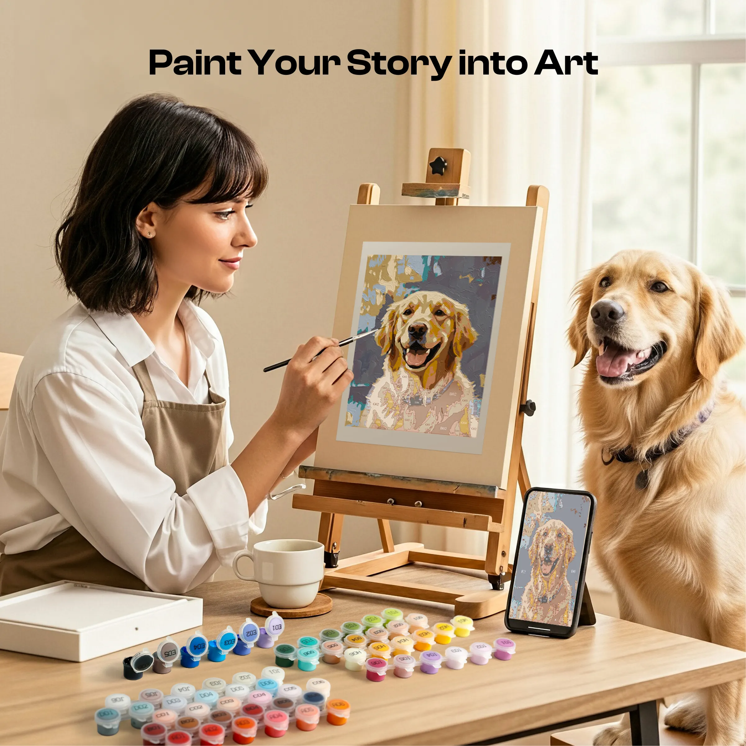 Caydo Custom Photo-to-Paint by Numbers Kit - Image 7