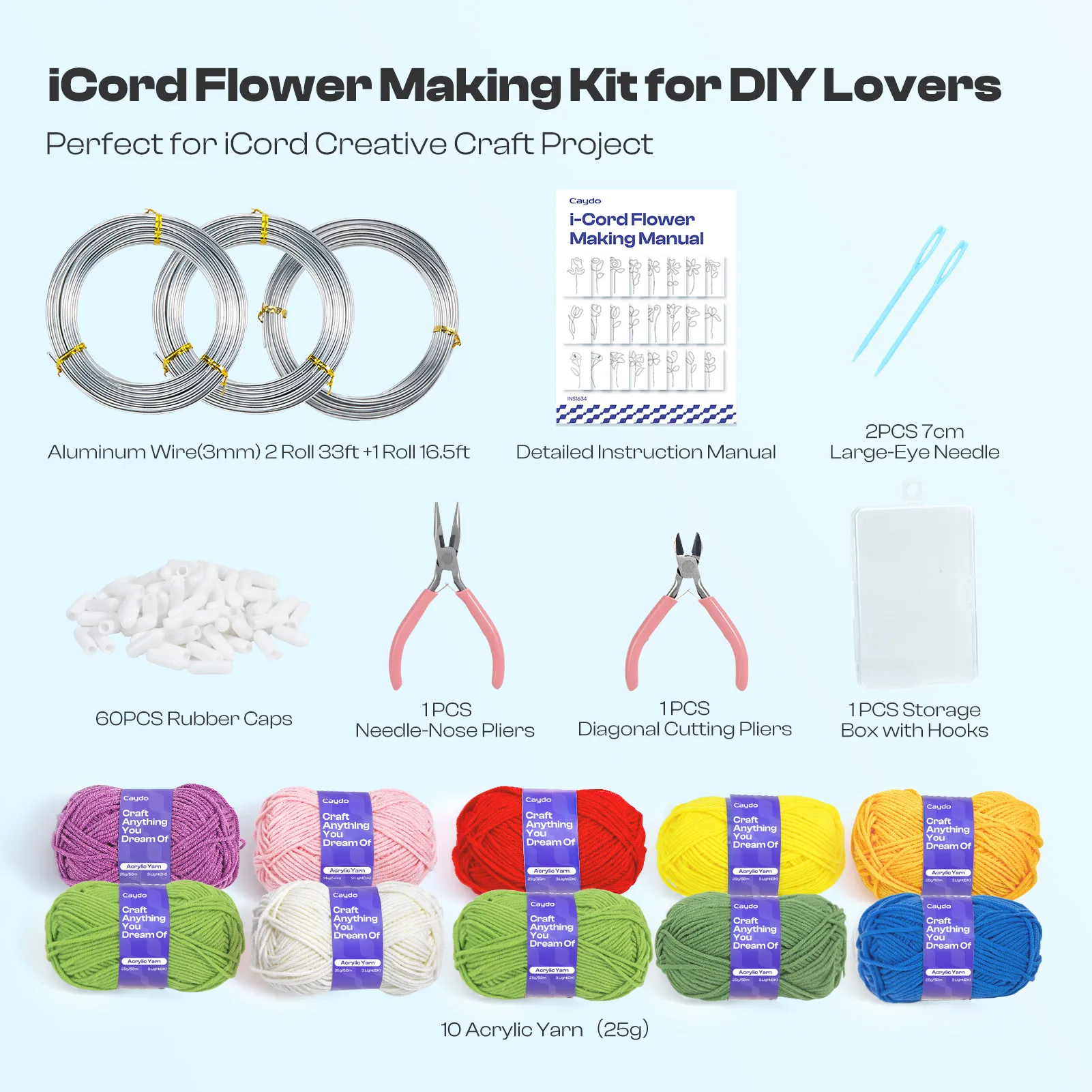 Caydo i-Cord Flower Making Kit for DIY Crafts - Image 2