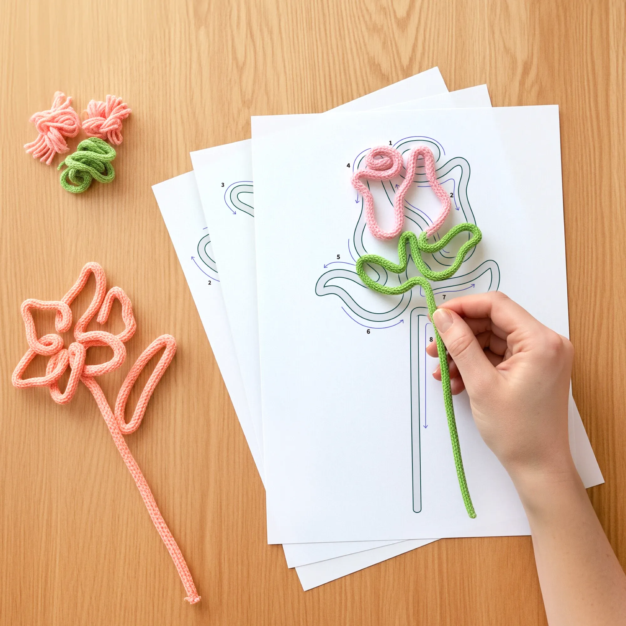 Caydo i-Cord Flower Pattern Bundle (Instant PDF Download) - Image 3