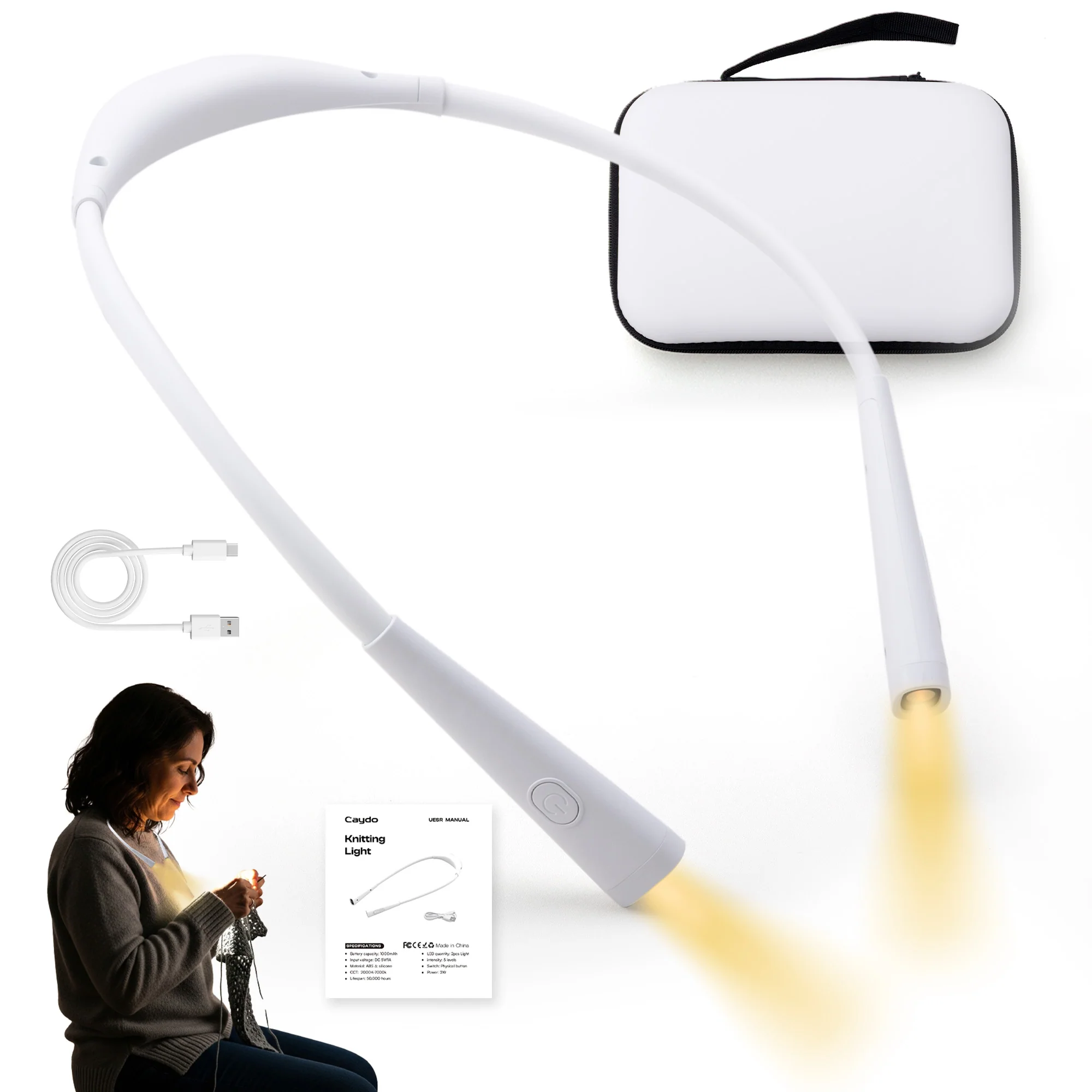 LED Neck-Hanging Light for Knitting, Crochet & Reading - Image 2