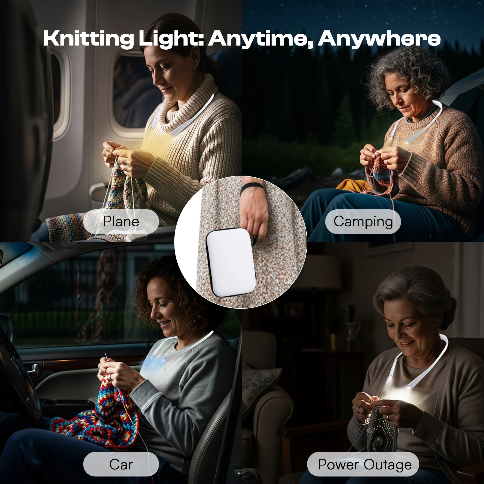 LED Neck-Hanging Light for Knitting, Crochet & Reading - Image 8