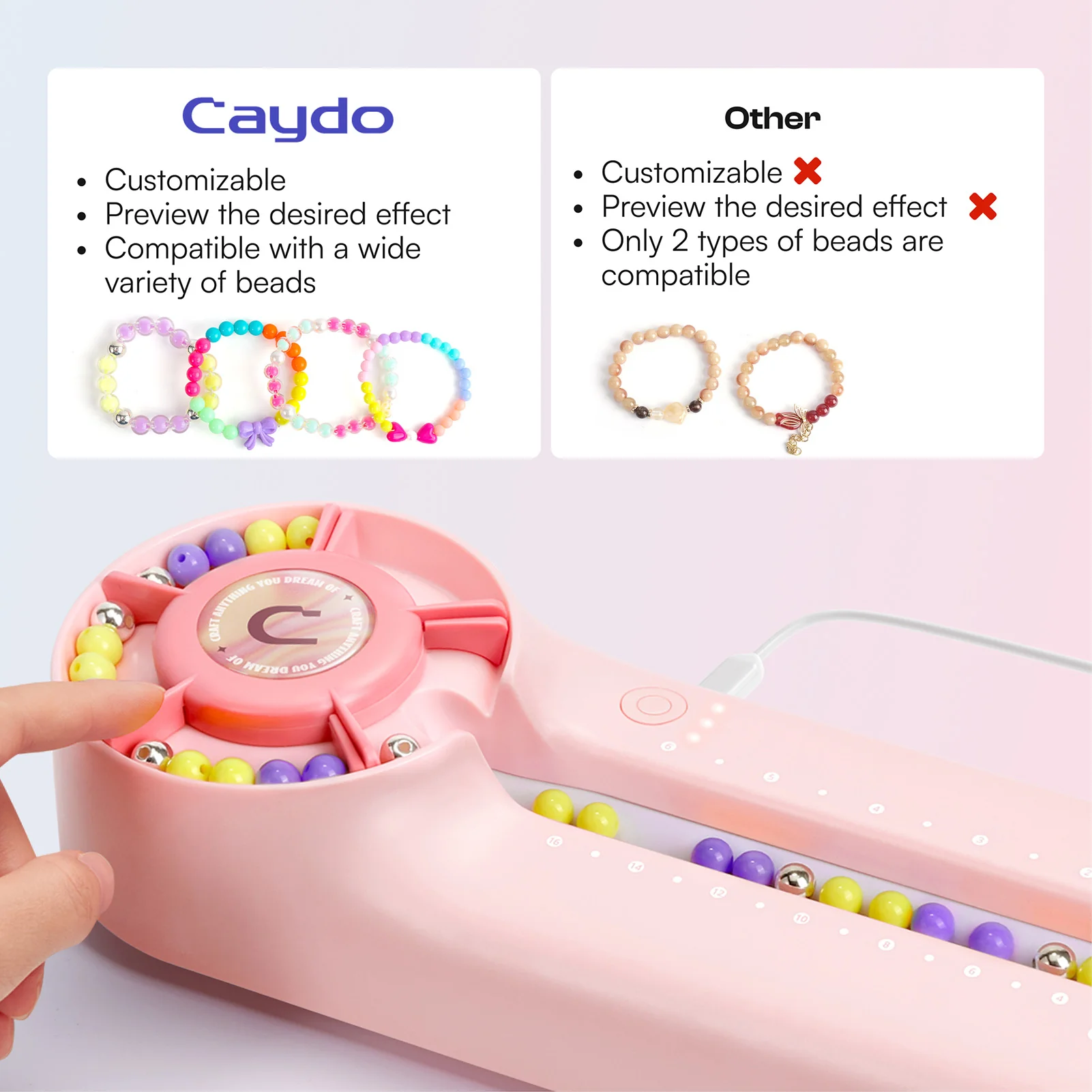 Round Bead Channel Beading Spinner G1 - Image 2