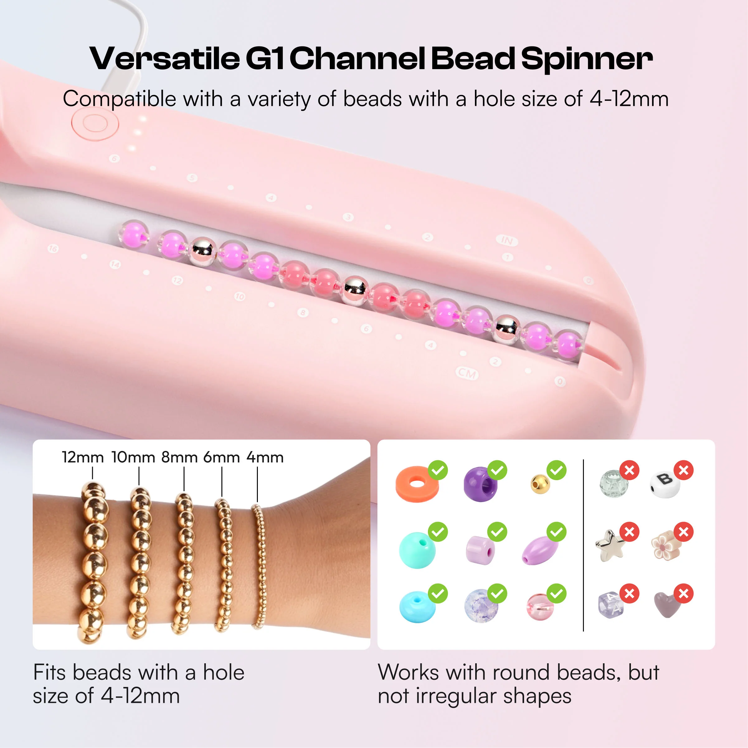 Round Bead Channel Beading Spinner G1 - Image 4