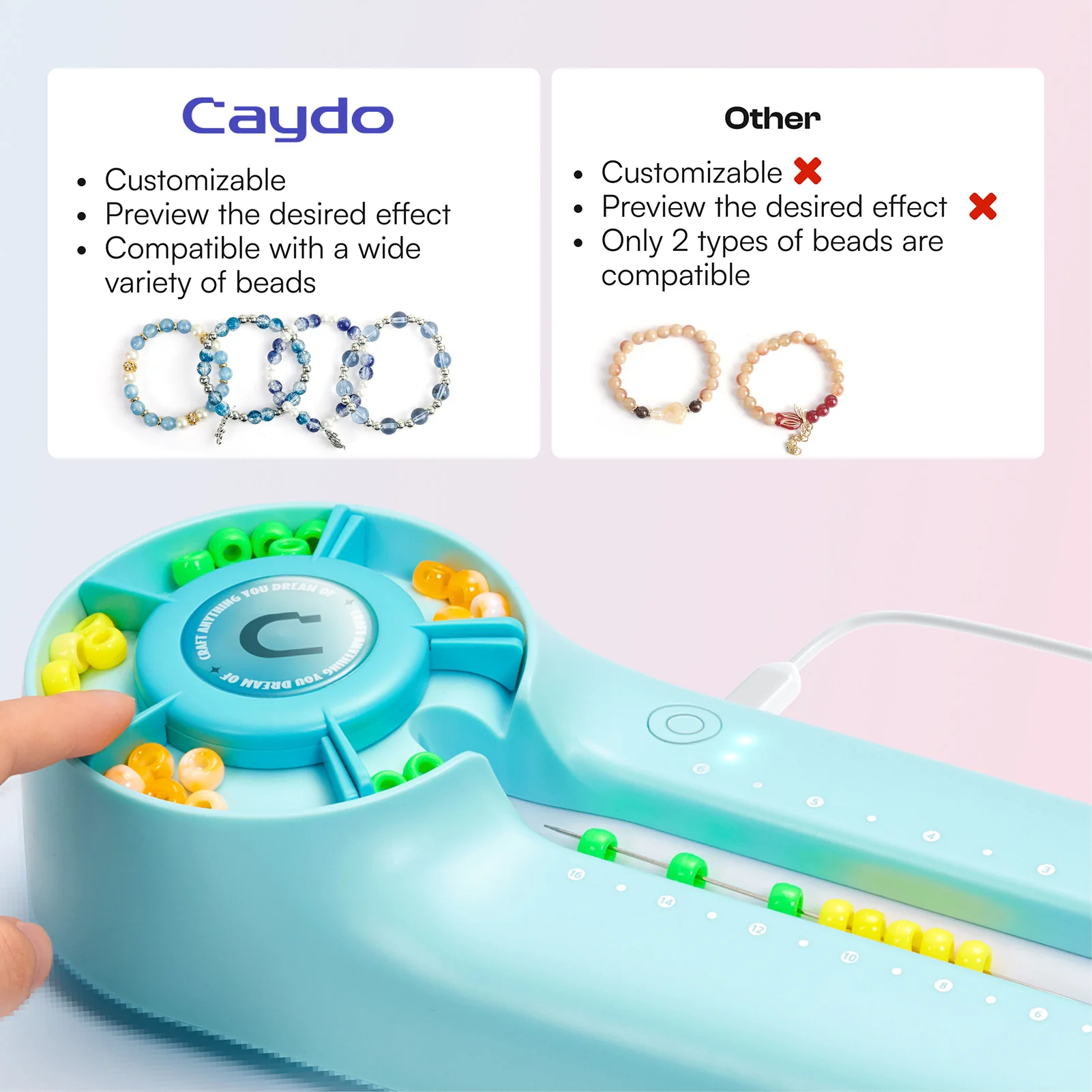 Round Bead Channel Beading Spinner G1 - Image 9
