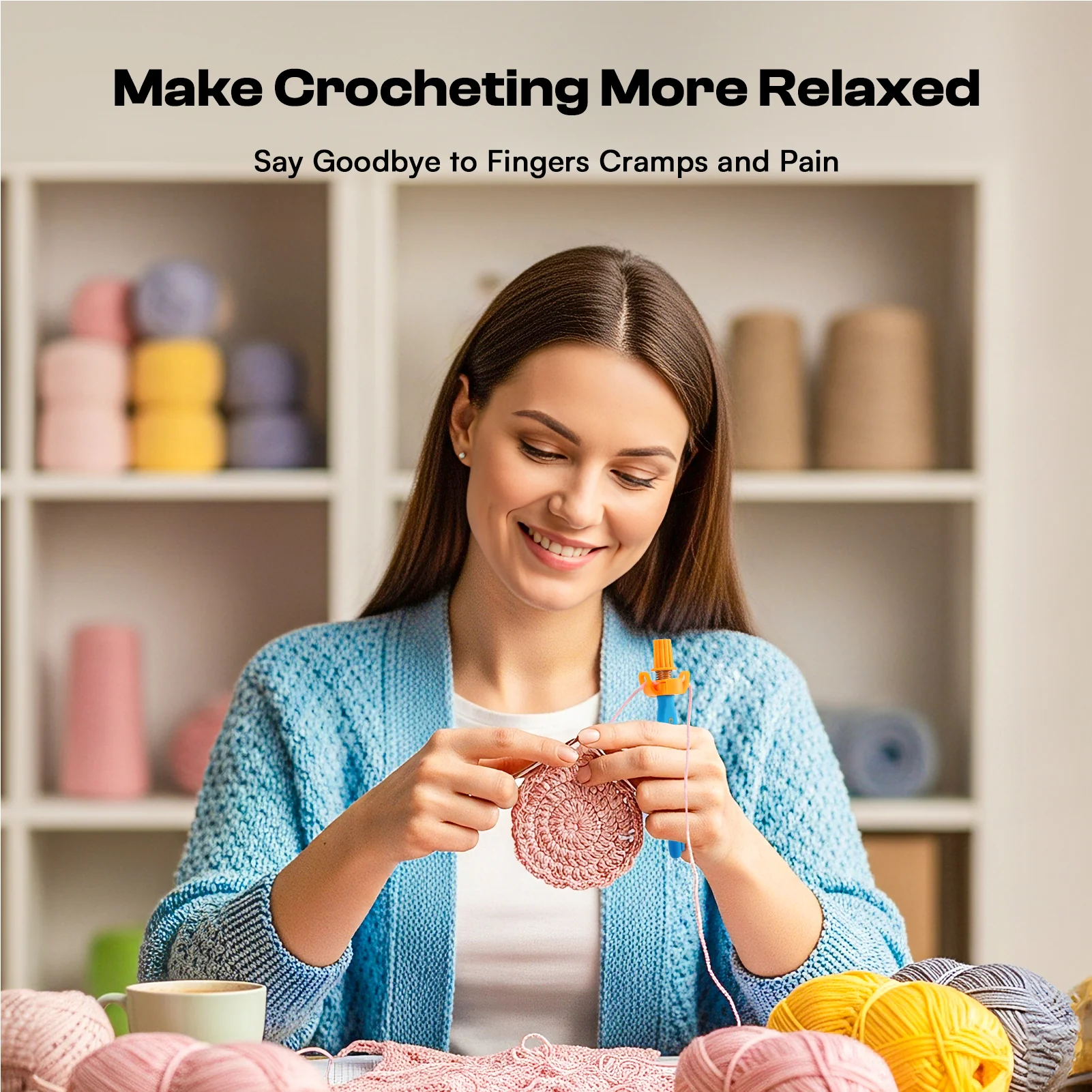 Crochet Holder - Ergonomic Yarn Guide Tool - Image 6