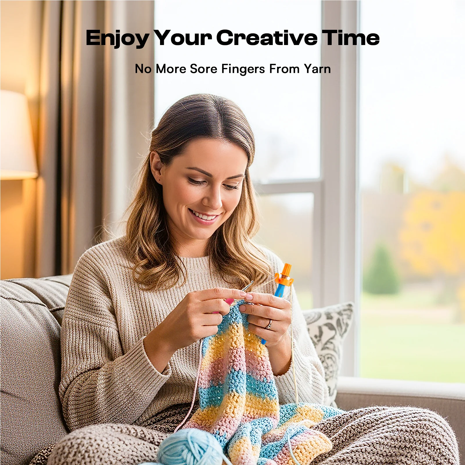 Crochet Holder - Ergonomic Yarn Guide Tool - Image 7