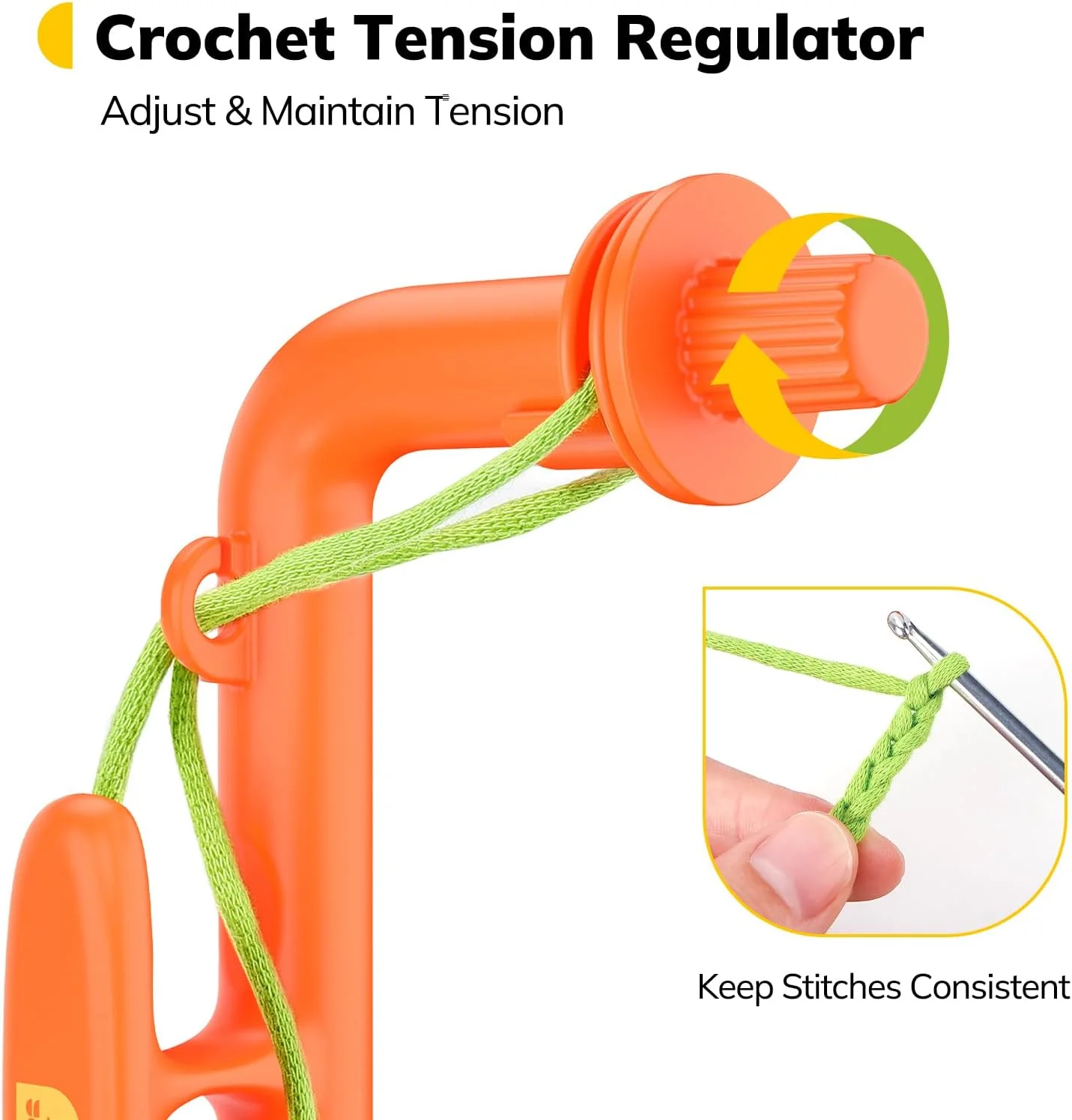 Crochet Holder - 3 in 1 Yarn Guide Tool - Image 6