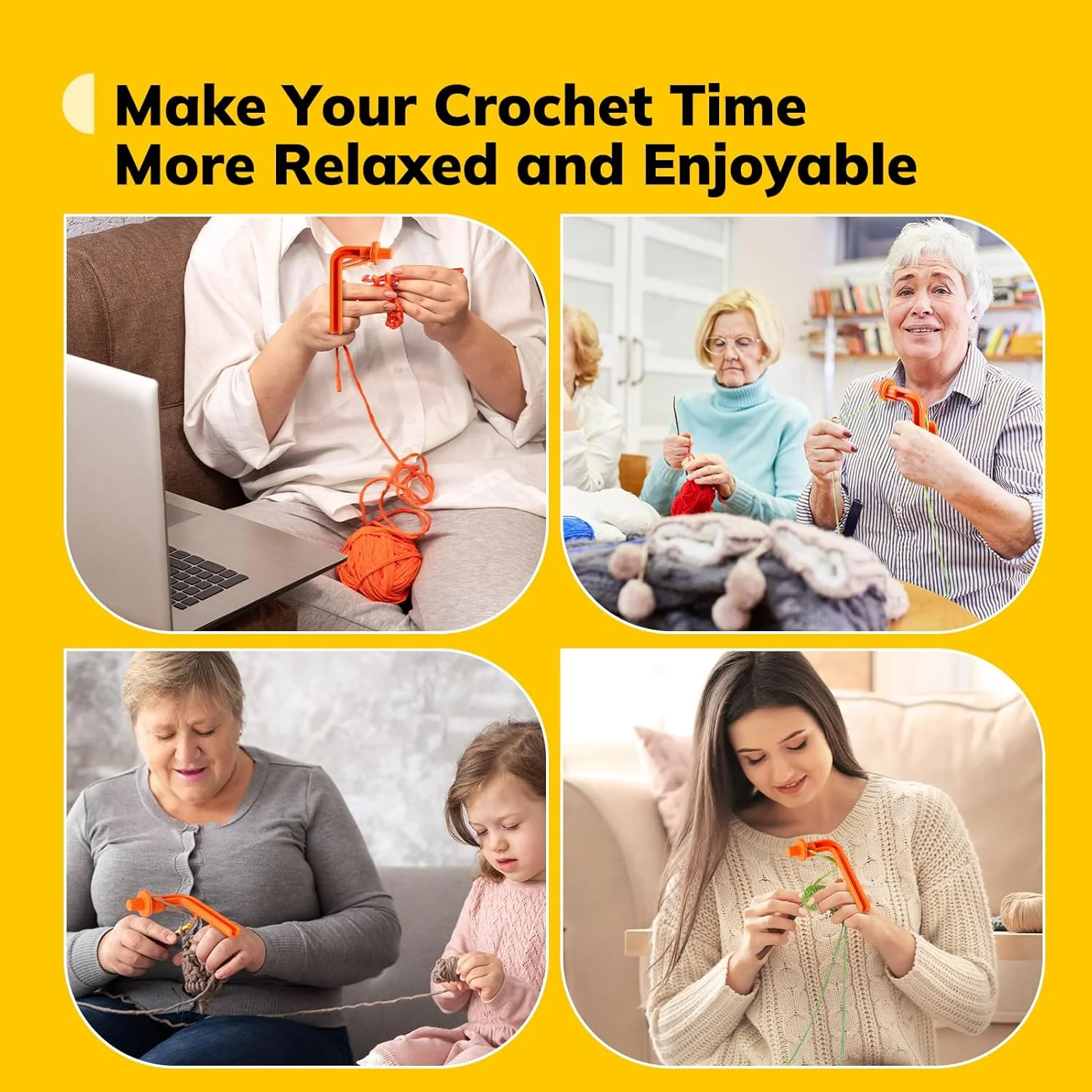 Crochet Holder - 3 in 1 Yarn Guide Tool - Image 7