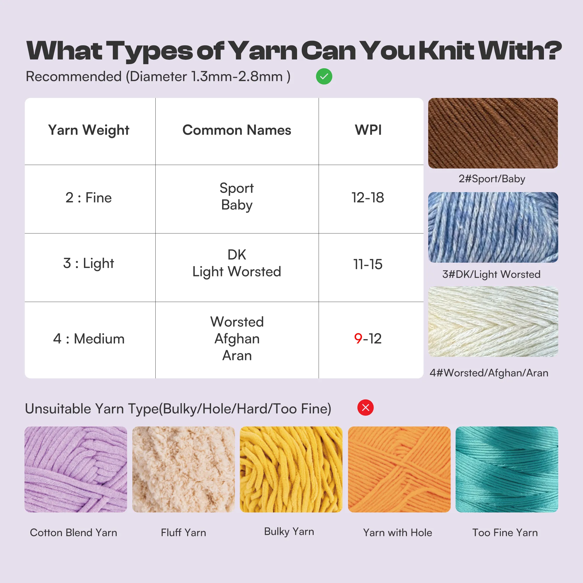Electric i-Cord Knitting Tricotin Machine i1 Pro Lavender Purple - Image 10