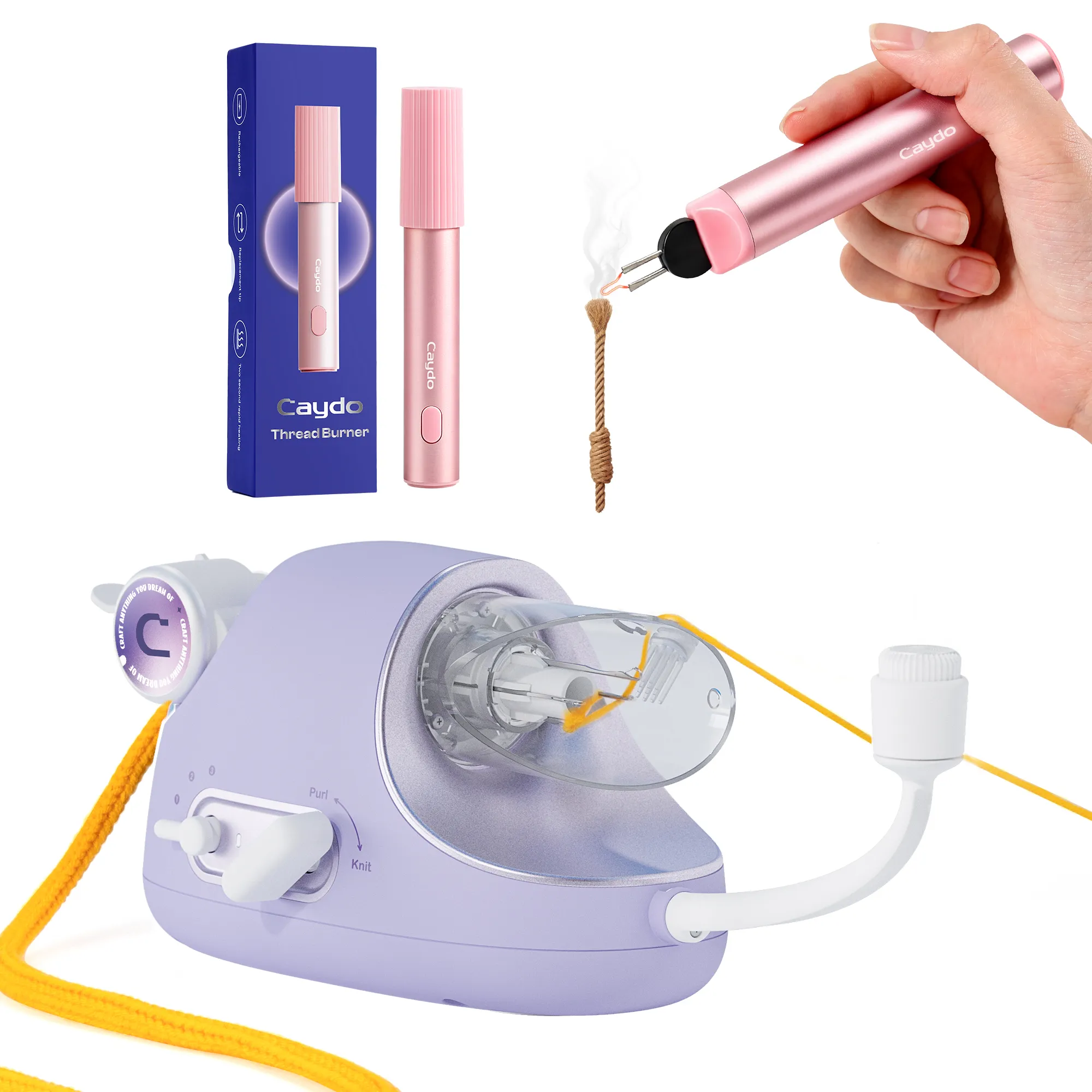 Electric i-Cord Knitting Tricotin Machine i1 Pro Lavender Purple - Image 19