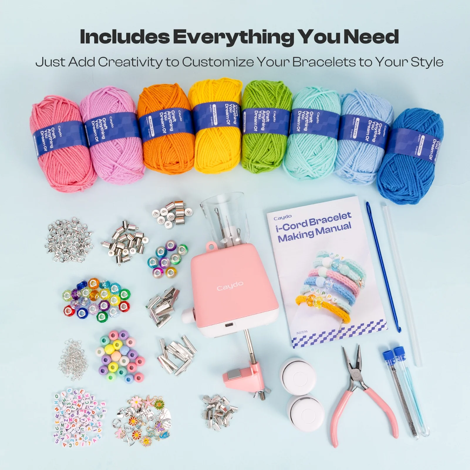Electric i-Cord Knitting Tricotin Machine i1 with Bracelet Maker Kit - Image 6