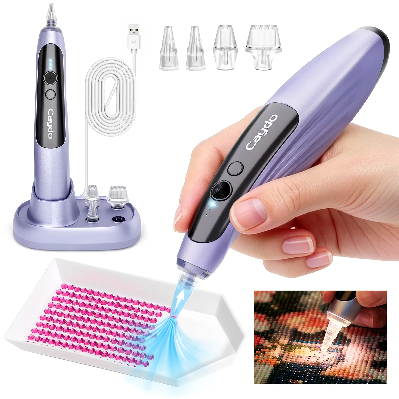 Caydo EP4 LED Vacuum Diamond Painting Pen - Image 10