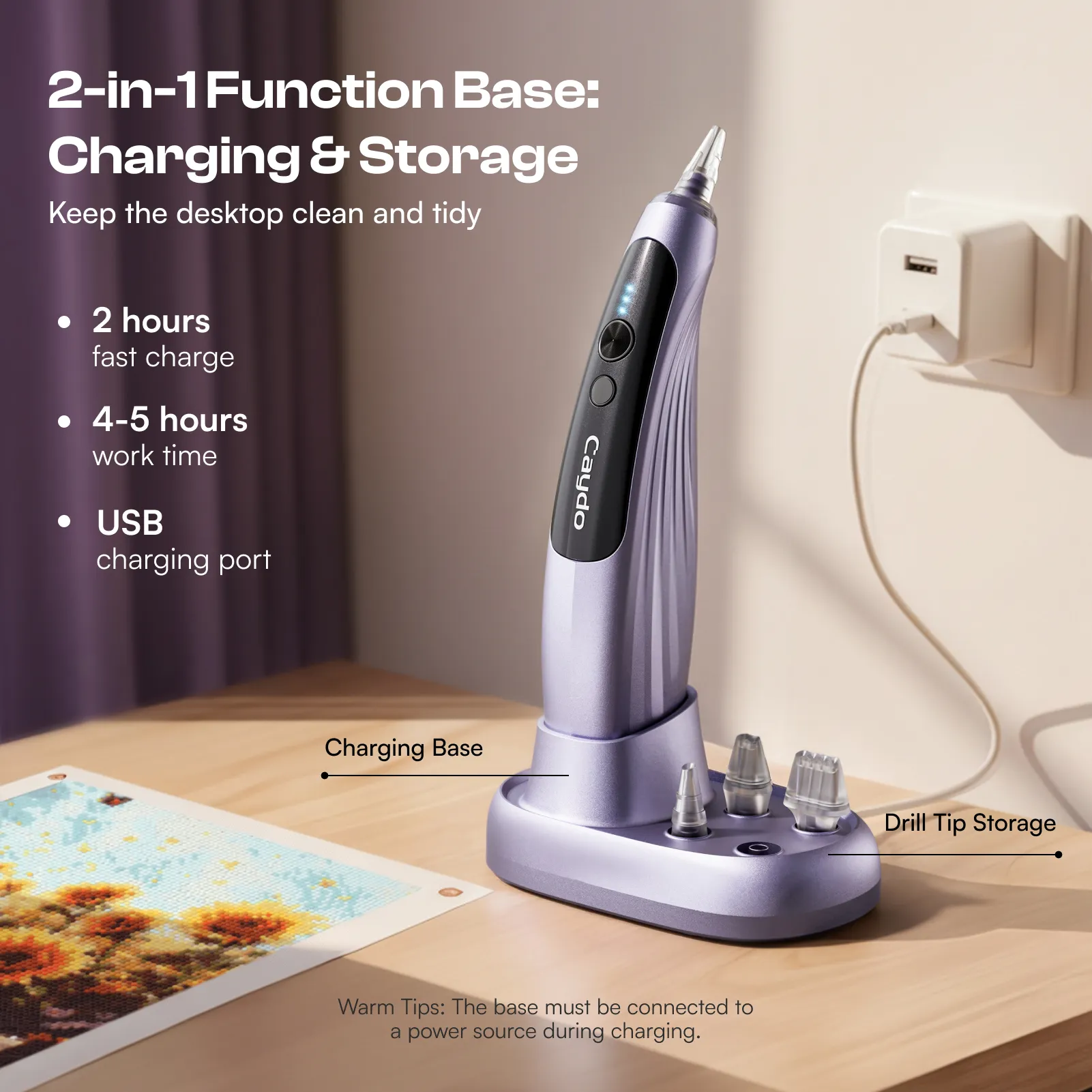 Caydo EP4 LED Vacuum Diamond Painting Pen - Image 5