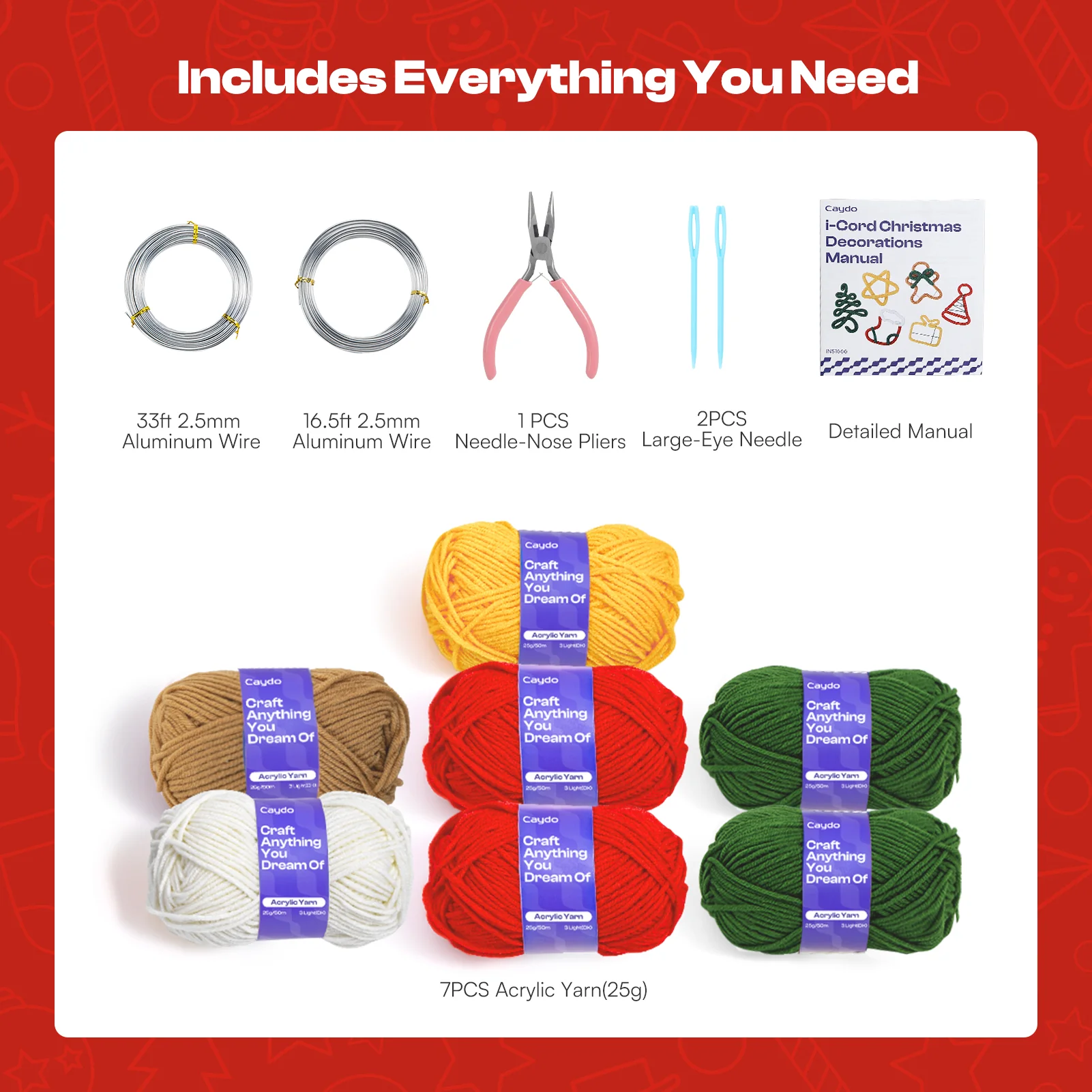Christmas Knitting Yarn and Wire Set - Image 12